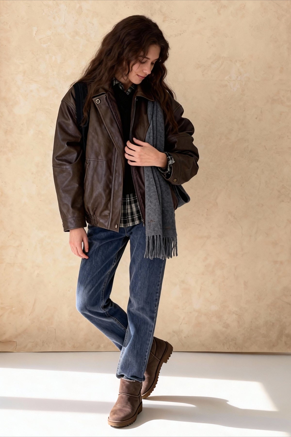 Retro Zipper PU Leather Motorcycle Jacket