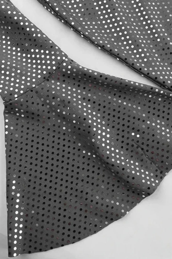 Sequin V-Neck Long Sleeve Bodycon Maxi Dress - View 3