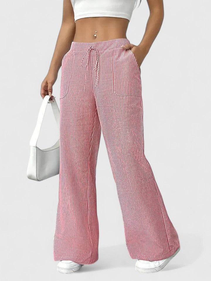 High Waist Striped Wide Leg Pants 10