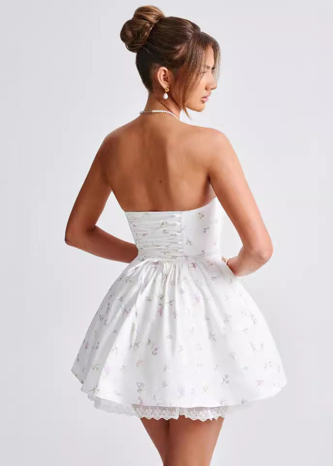 V-Neck Sleeveless Corset Bodycon Mini Cocktail Dress - View 2