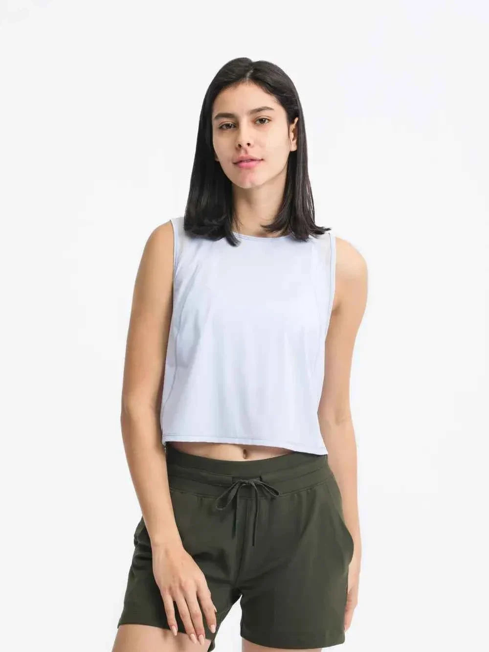 Millennia Round Neck Cropped Active Tank