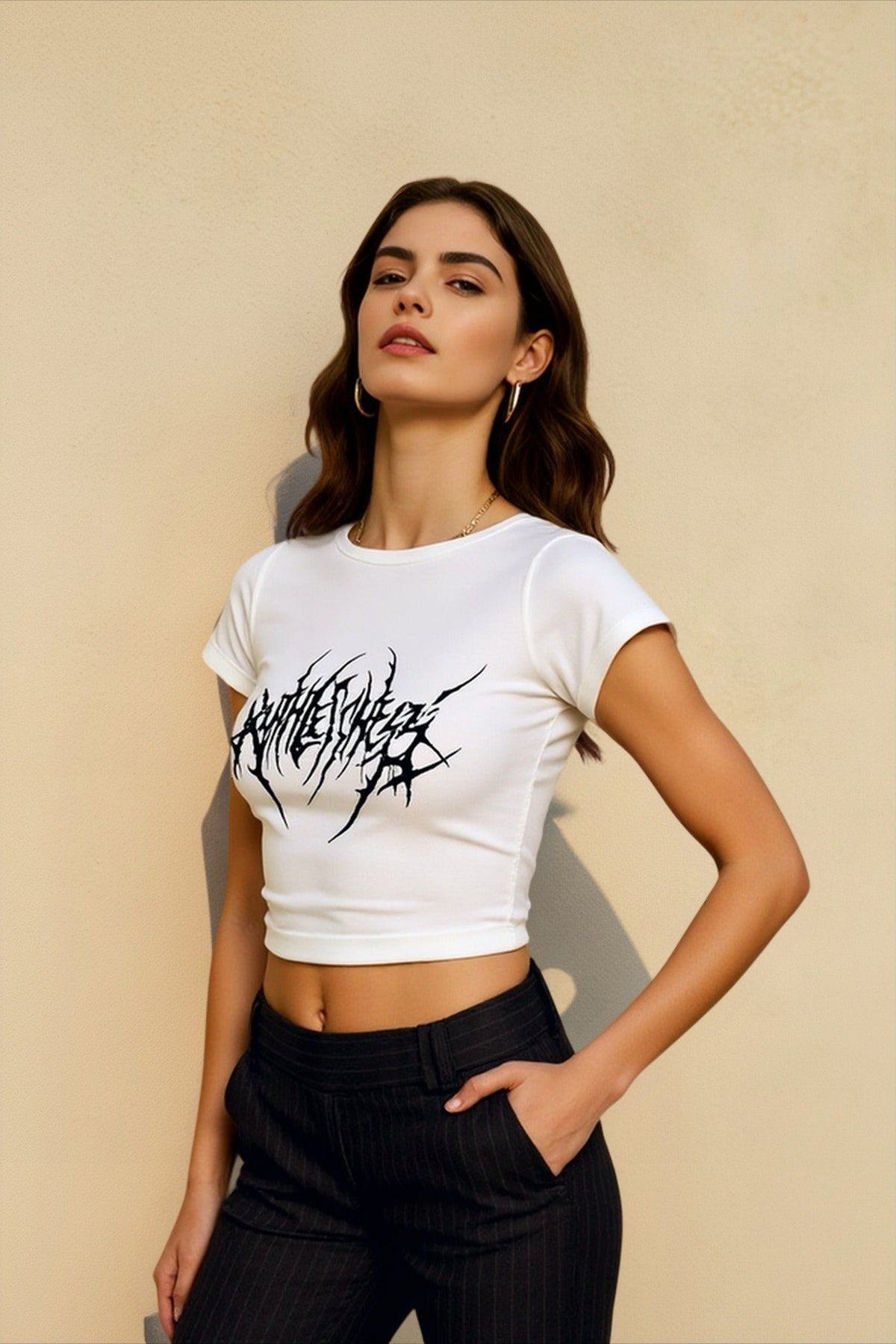 Cropped Fitted Top