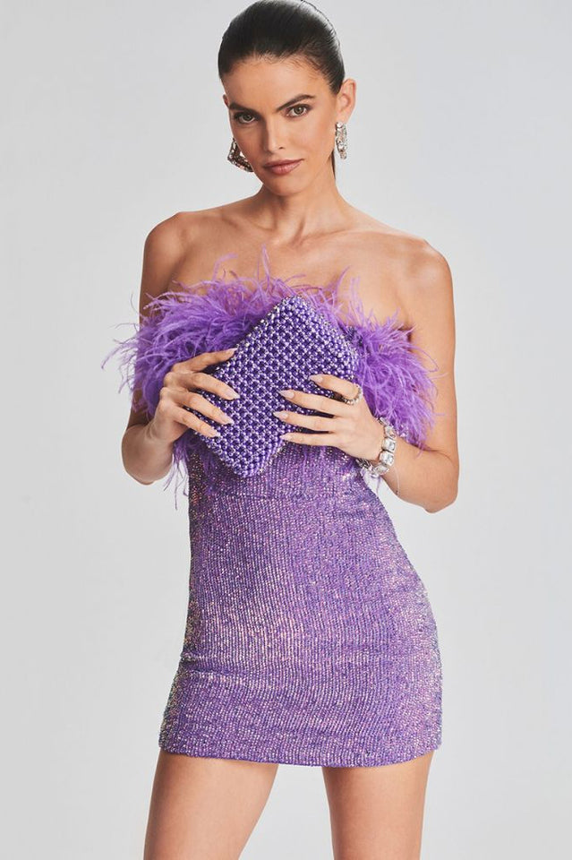 Torin Sequin Feather Dress - View 2