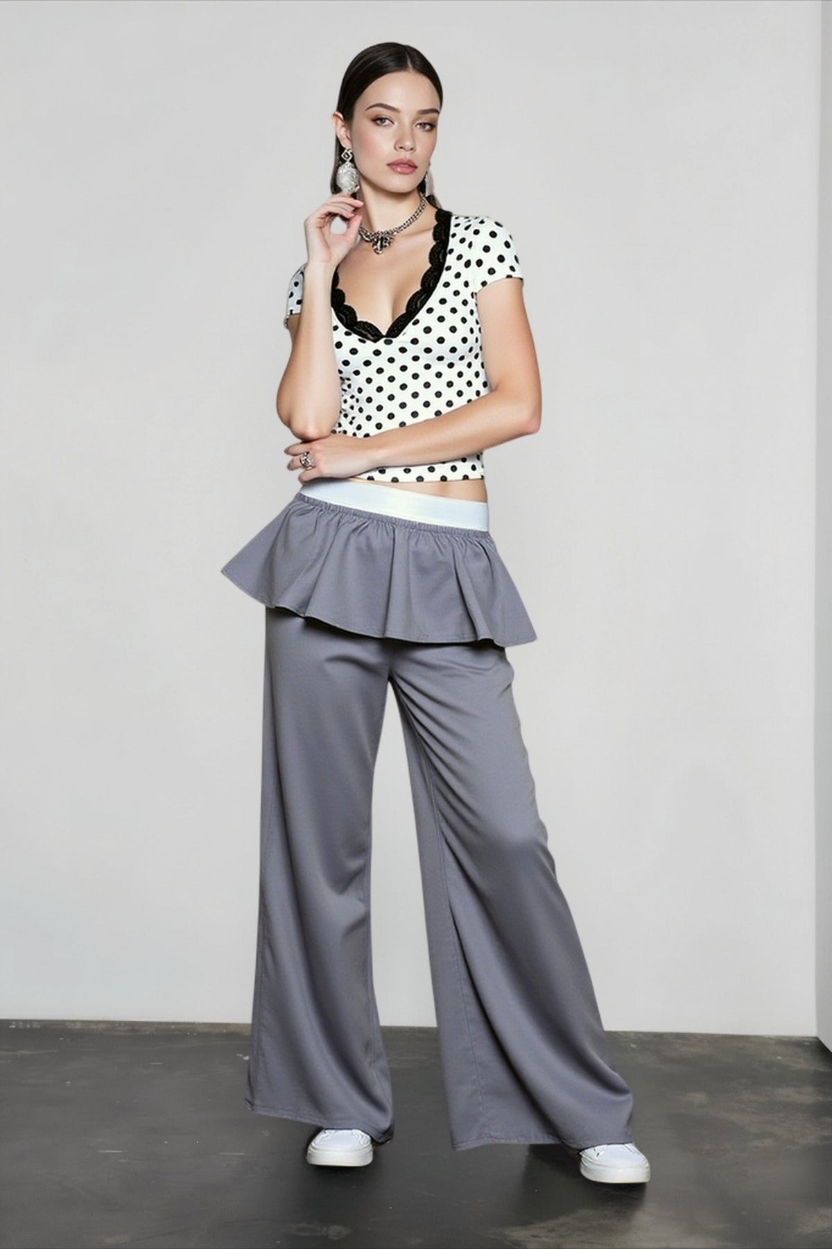 Colorblock Dot Top