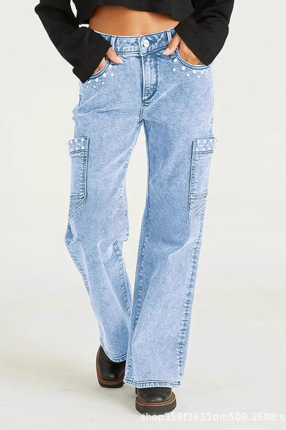 High-Waist Flared Denim Jeans