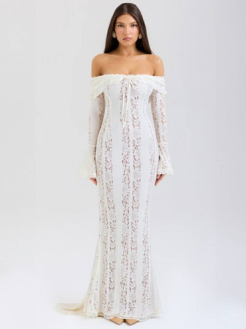 Vintage Lace Maxi Dress - View 7