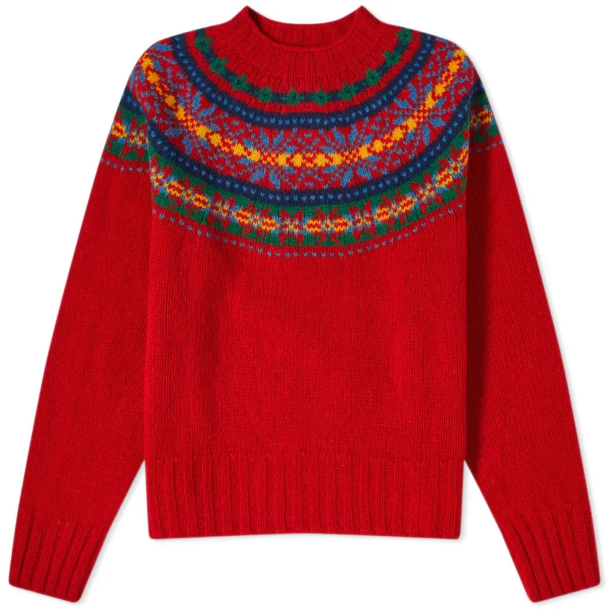 Fair Isle Crew Neck Knit Sweater 4