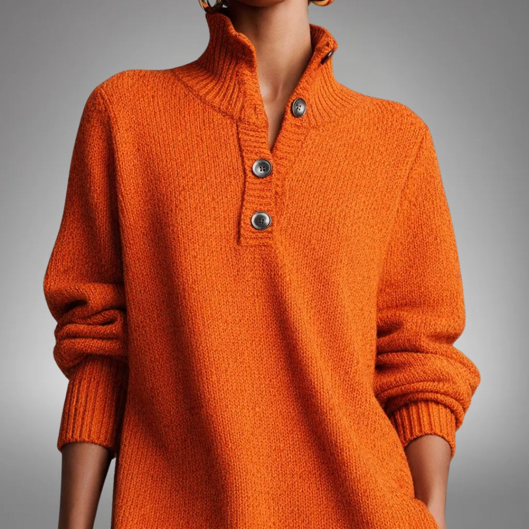 Turtleneck Long Sleeve Knit Midi Sweater Dress 3