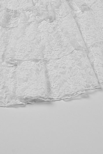 Hollow Out Buttoned Bodycon Lace Dress - View 6