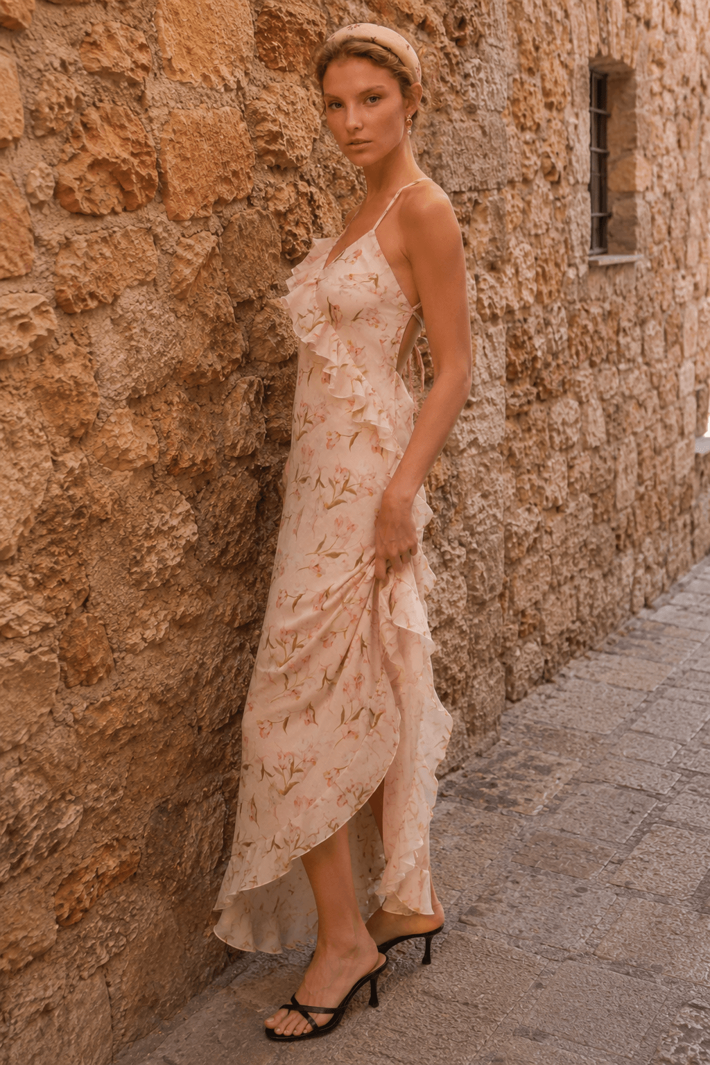 Backless Floral Dress