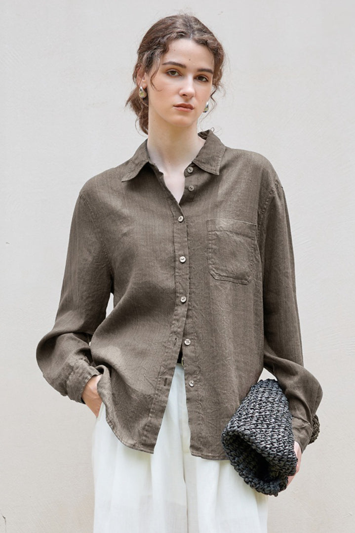 Linen Blend Blouse