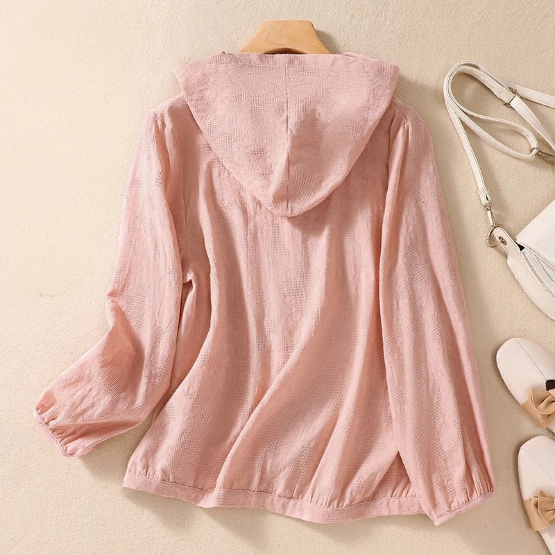 Hooded Button Front Long Sleeve Shirt 2