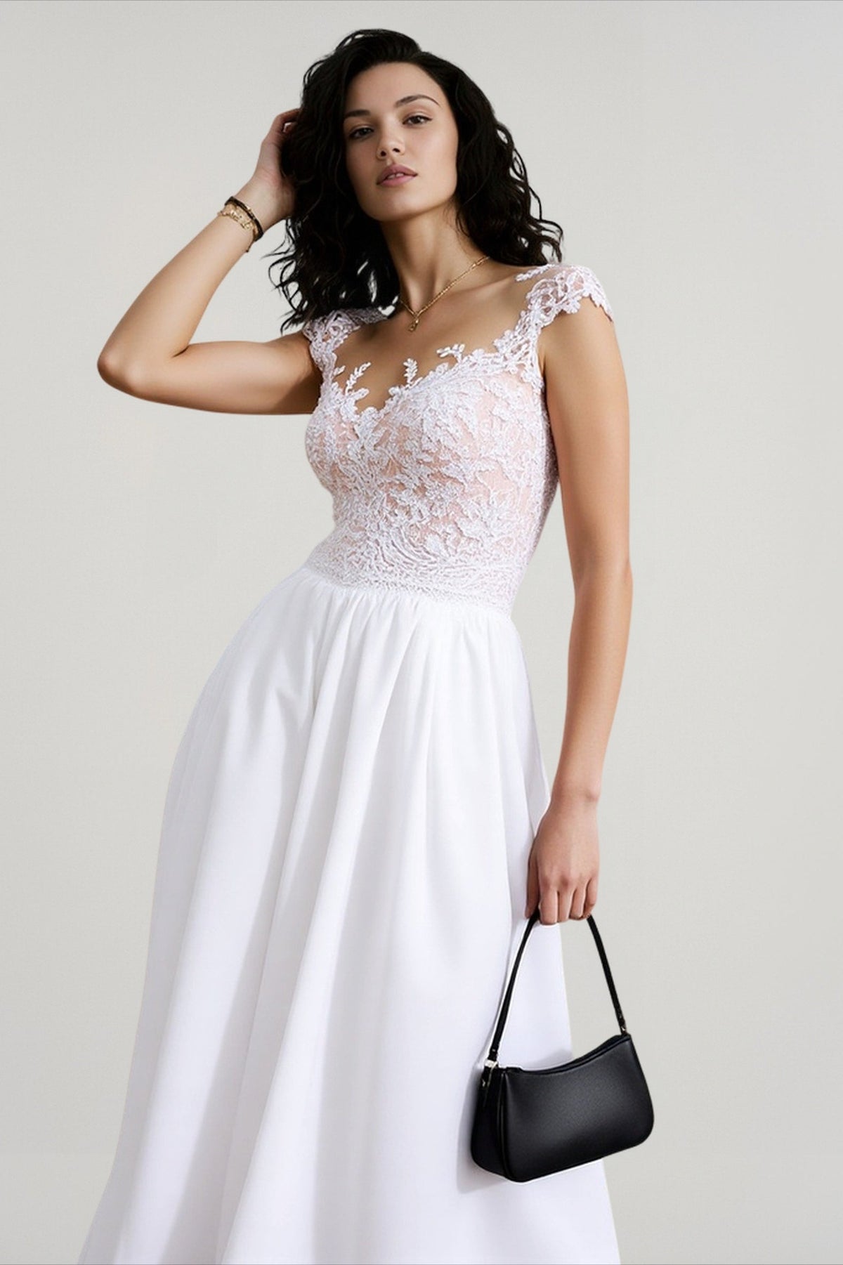 Without A Doubt Crochet Lace Maxi Dress in White