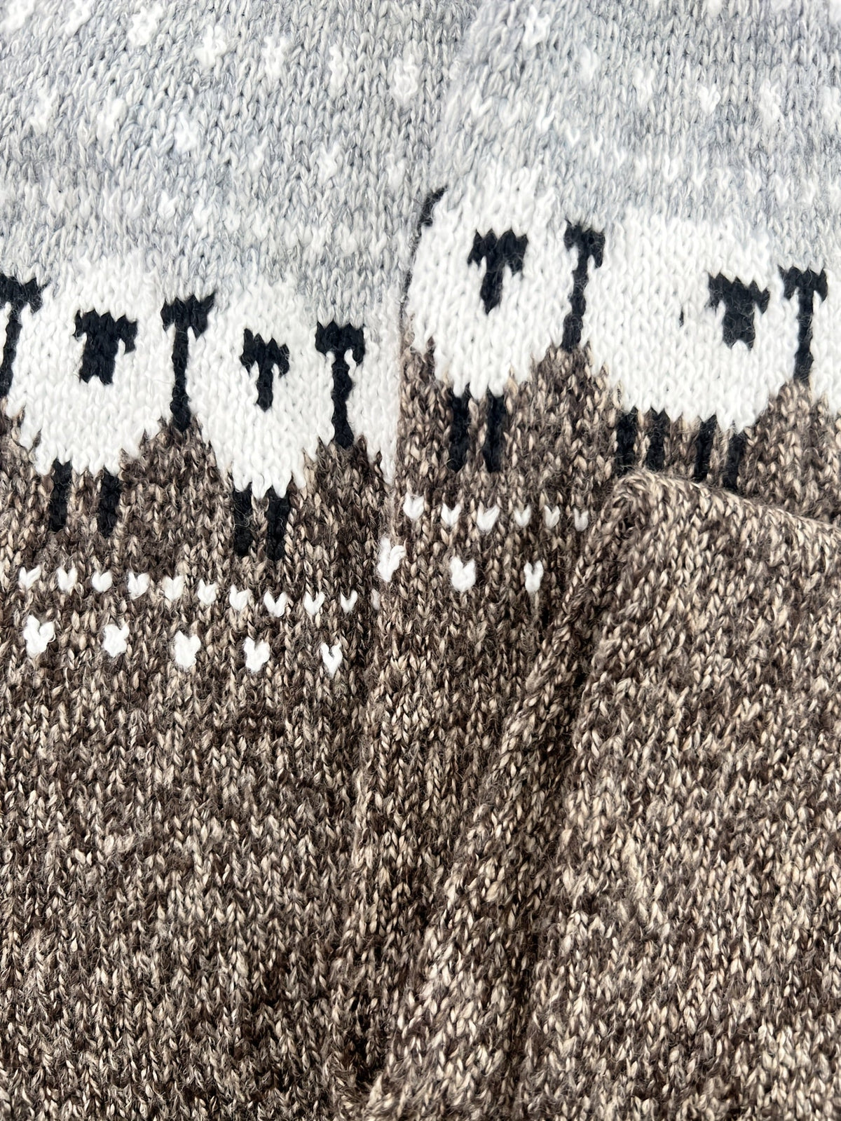 Boat Neck Sheep Fair Isle Knit Sweater 5