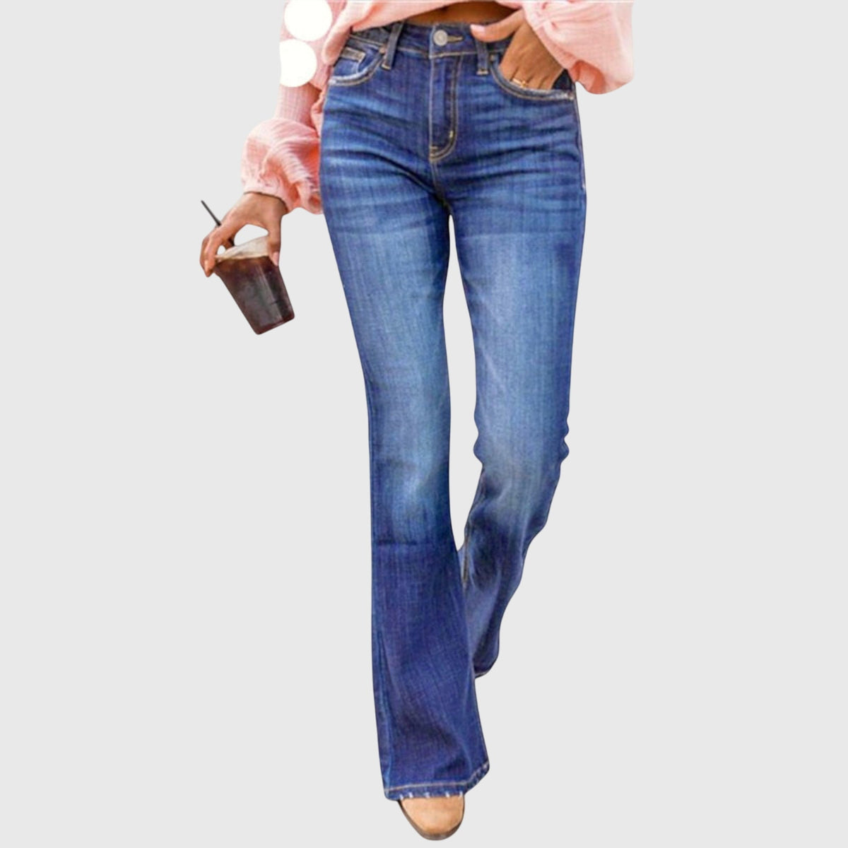 Mid Waist Flare Jeans 2
