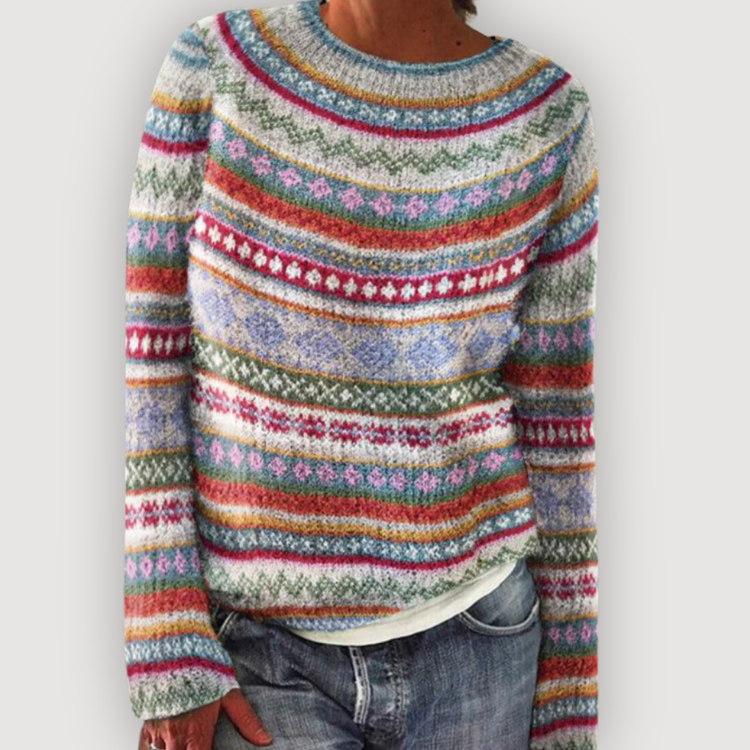 Striped Boat Neck Long Sleeve Knit Jumper 5