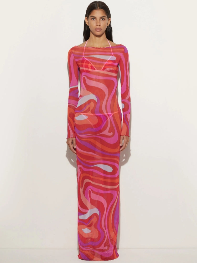 Marm Chiffon Maxi Dress