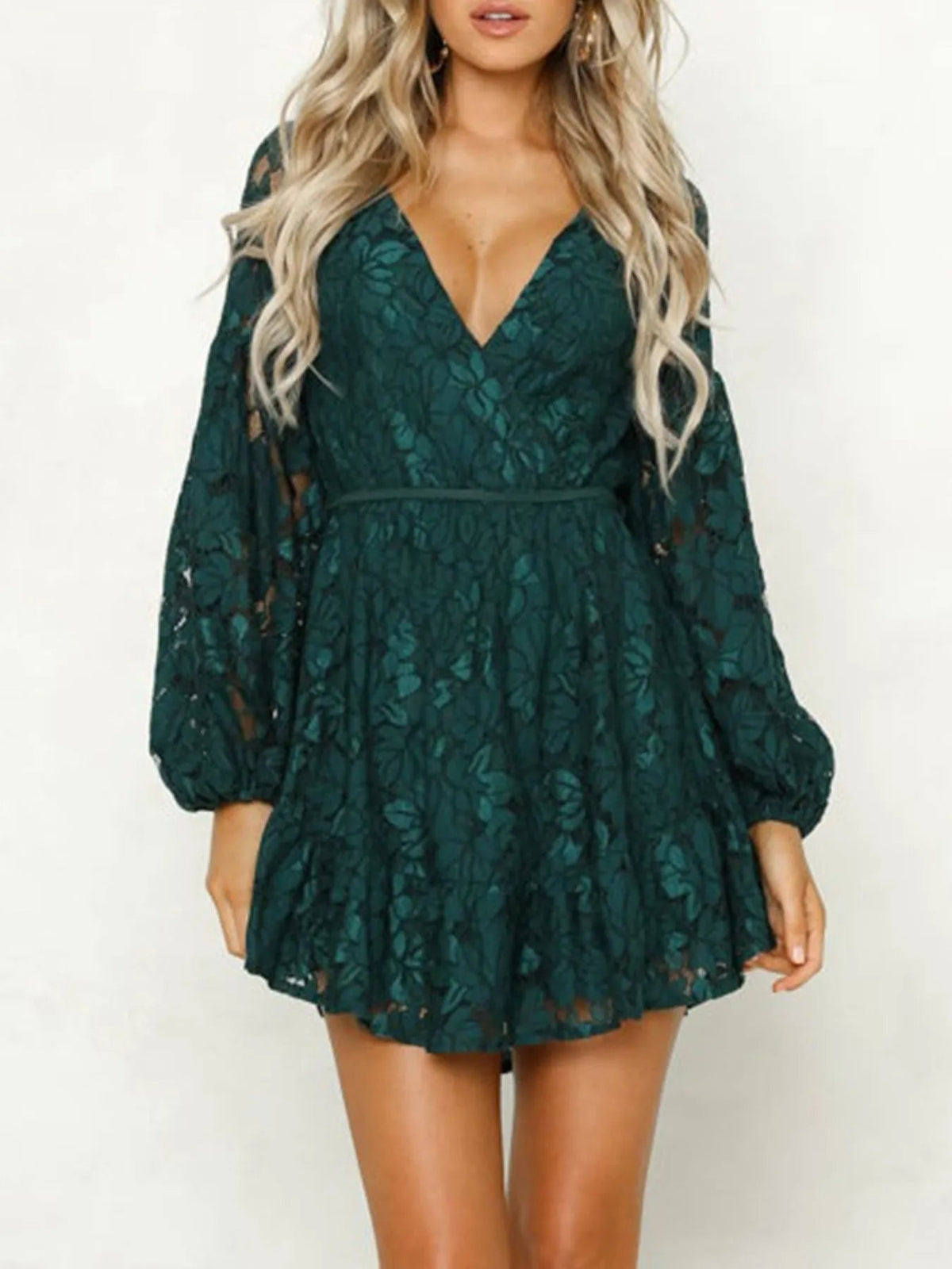 Petra Long Sleeved Lace Mini Dress - View 3
