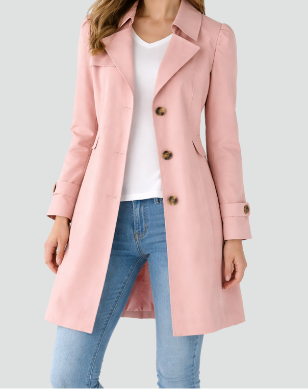 Single Breasted Notch Lapel Belted Trench Coat 6