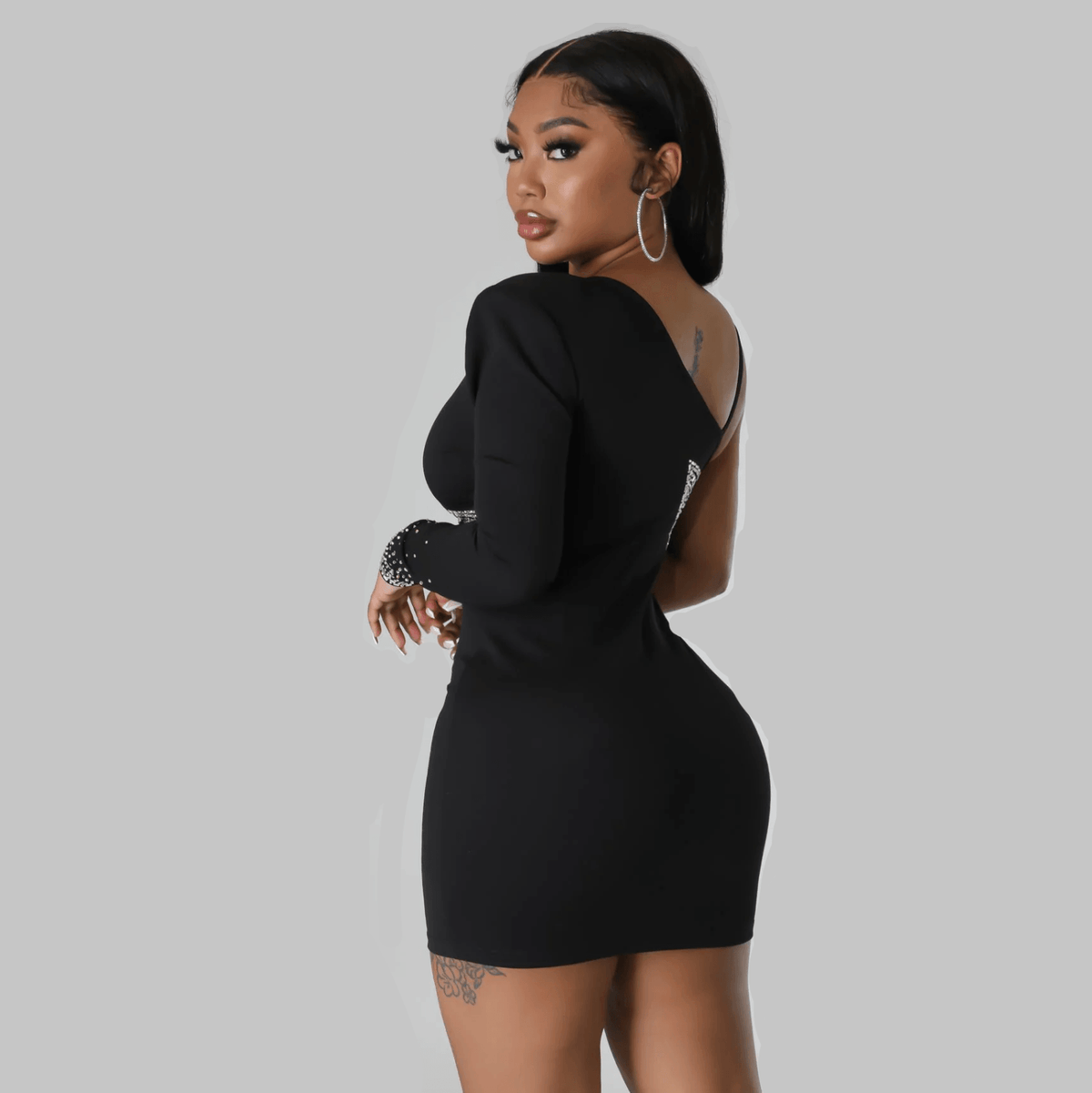 Destination Mesh Bandage Mini Dress - View 6