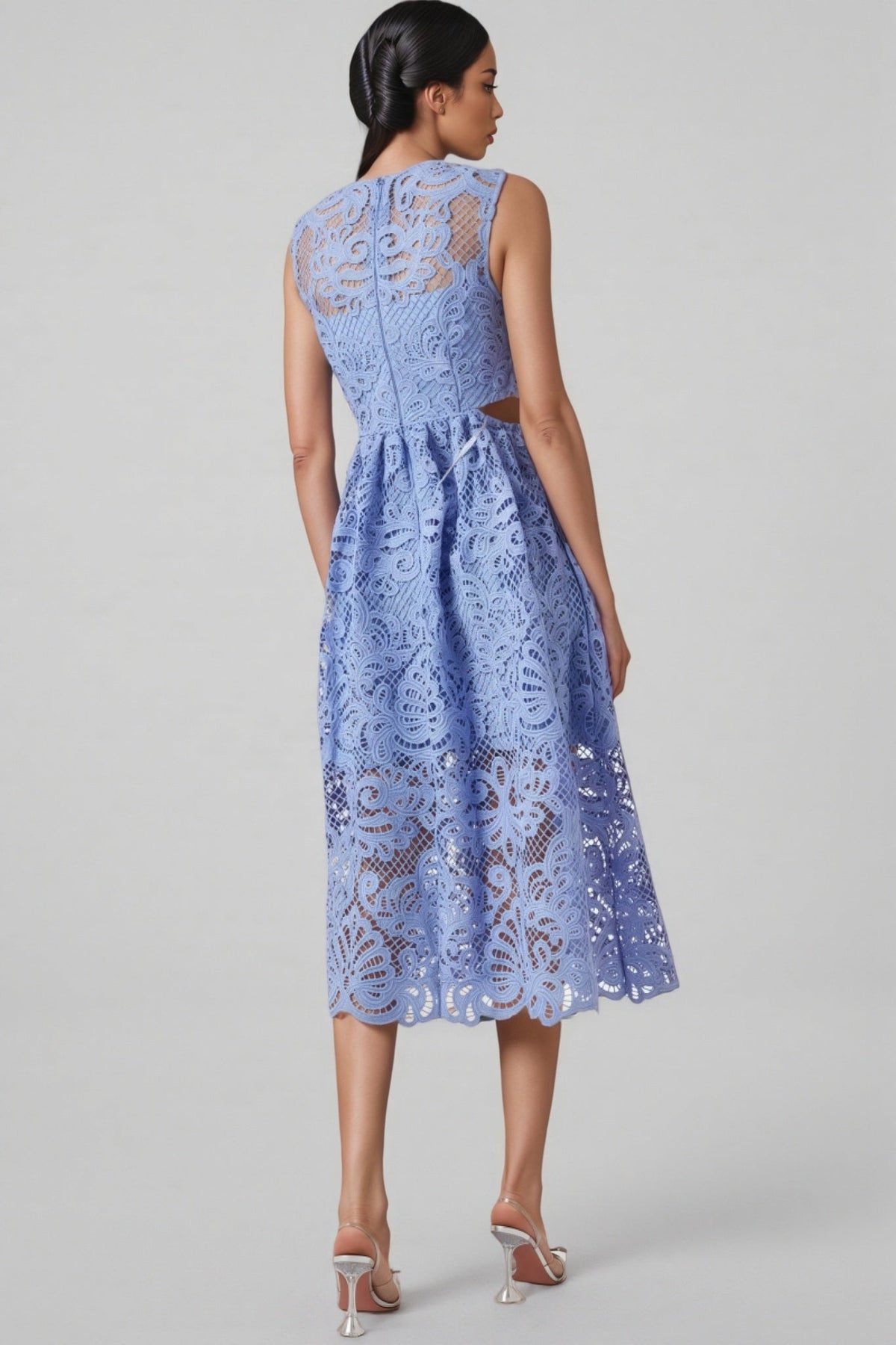 Martscn Cut-out Lace Midi Dress - View 3