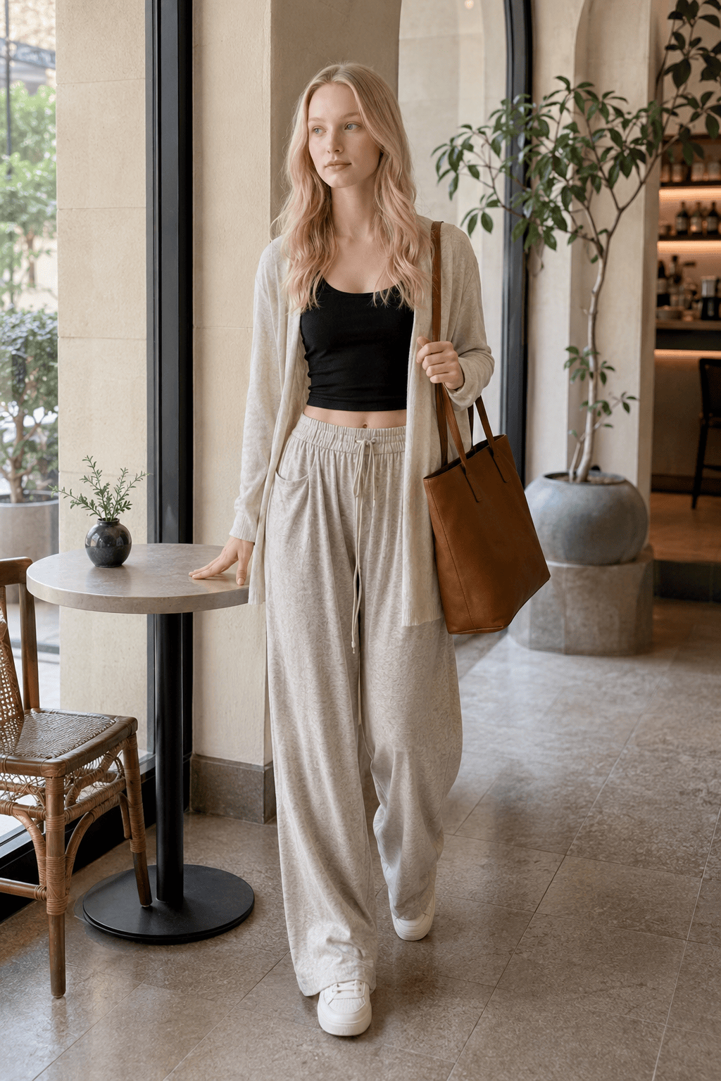 Relaxed Drapey Knit Pants