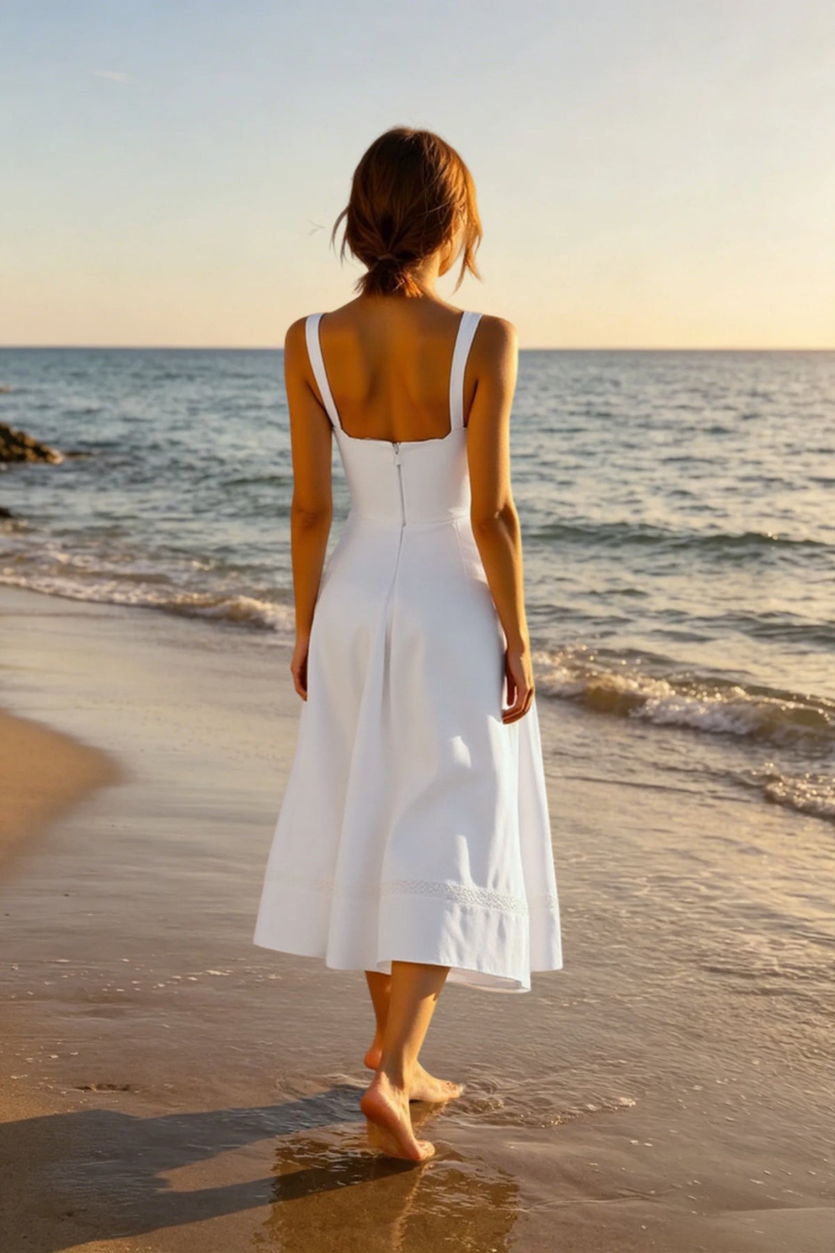 Elegant Lace Insert Maxi Slip Dress - View 3