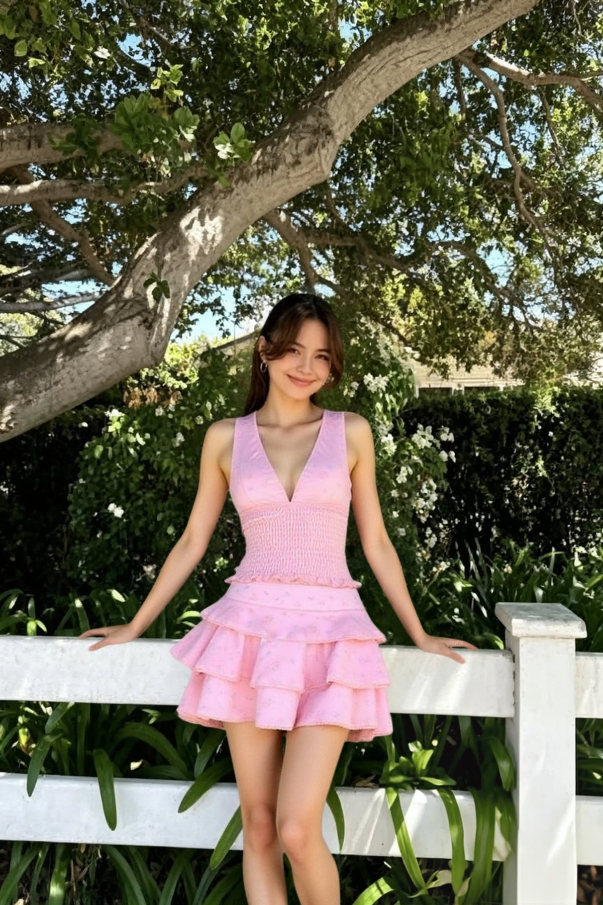 Ruched Skirted Two Piece Swim Set