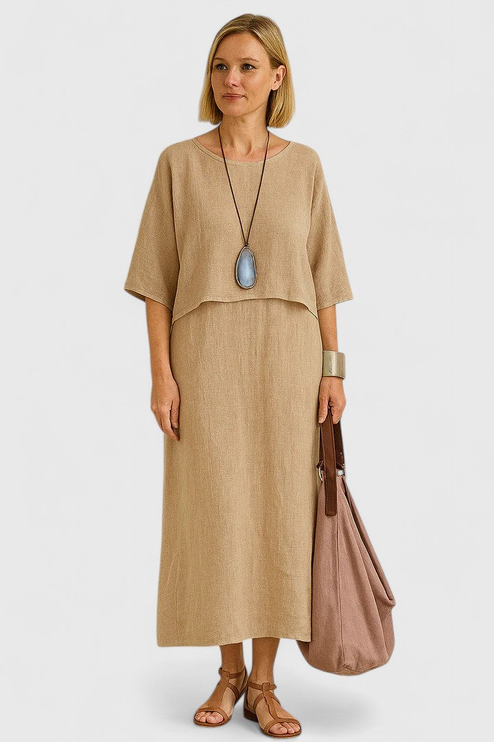 Batwing Sleeve Top and Maxi Skirt Two Piece Set 2