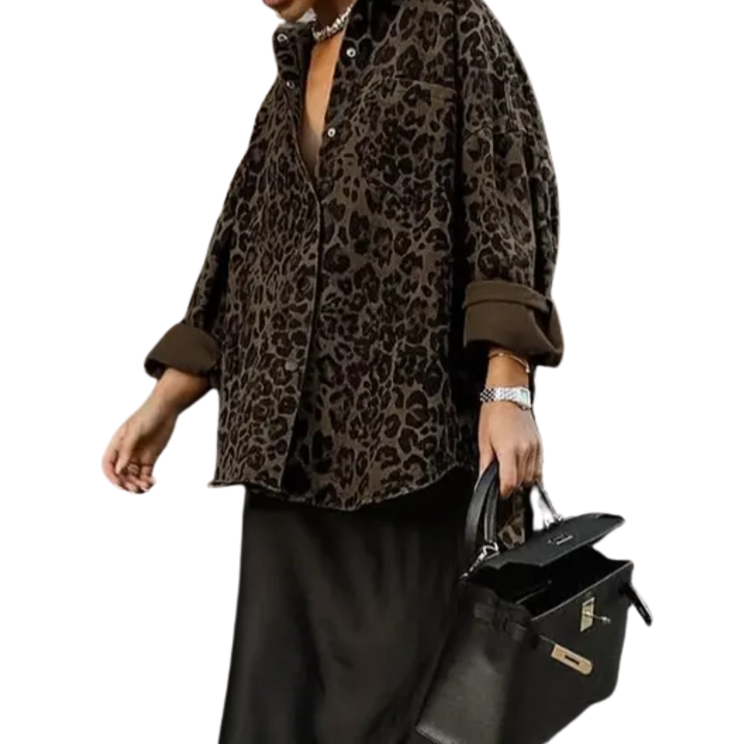 Leopard Print Button Front Oversized Shacket 3