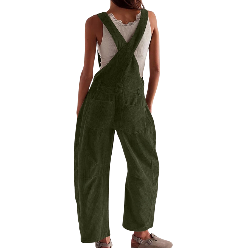 Corduroy Wide Leg Adjustable Strap Overall Jumpsuit 7