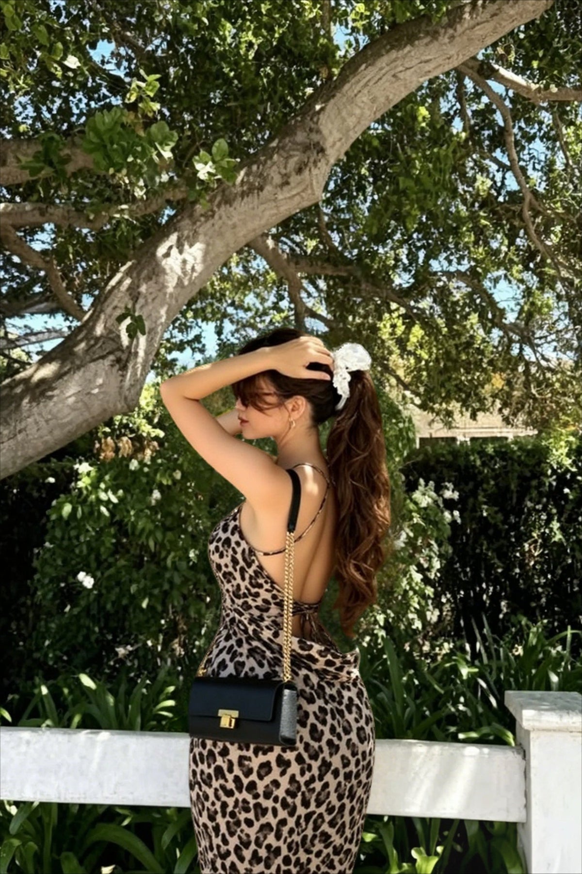 Leopard Print Spaghetti Strap Fit and Flare Mini Dress - View 3