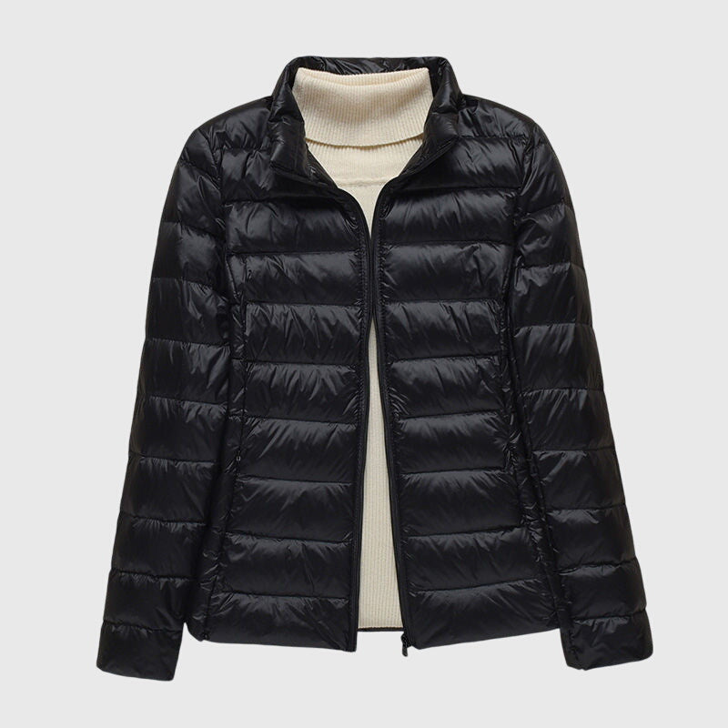 Hooded Zip Front Lightweight Quilted Puffer Jacket 10