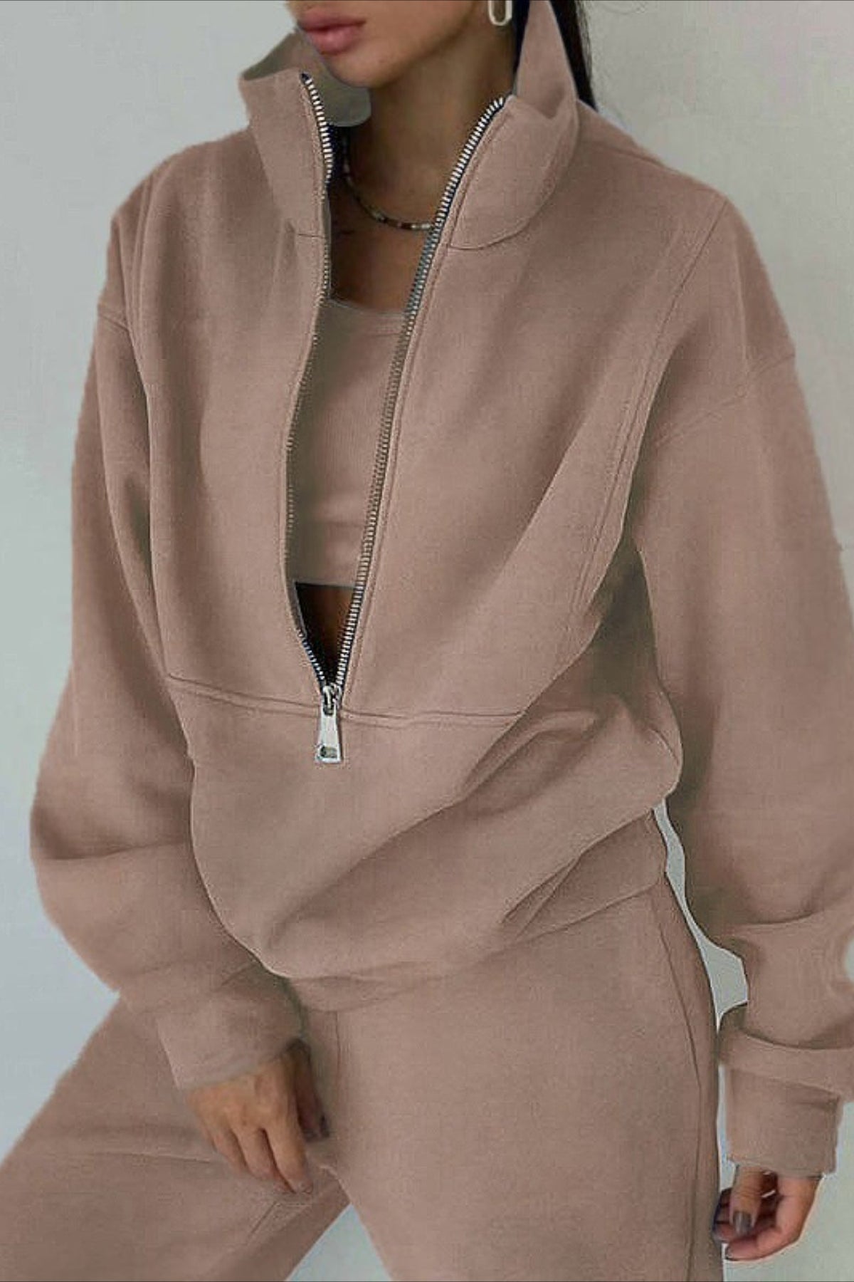 Fleece Hoodie Joggers Activewear Set