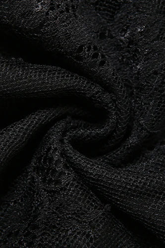 Slash Neck Jacquard Mesh Patchwork Strapless Maxi Dress - View 8