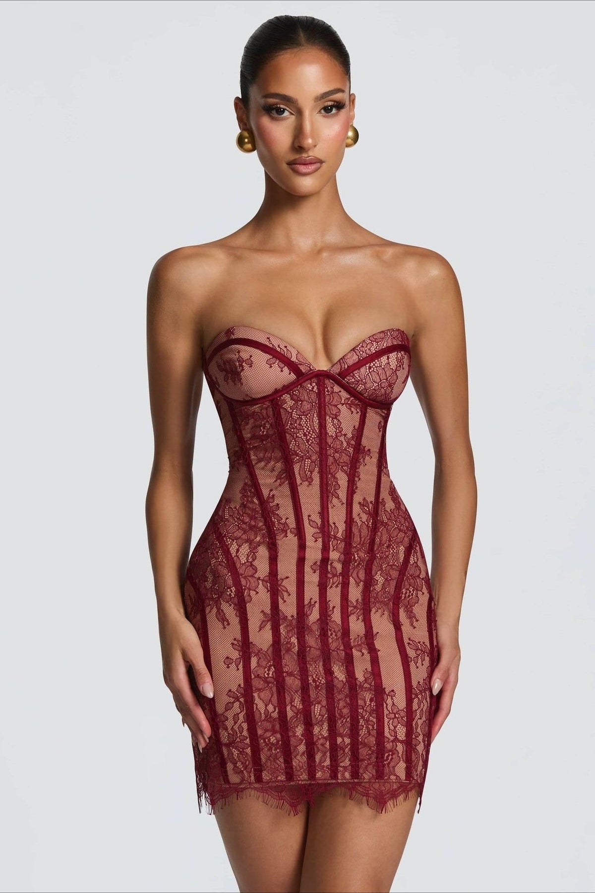 High-Waist Lace Dress