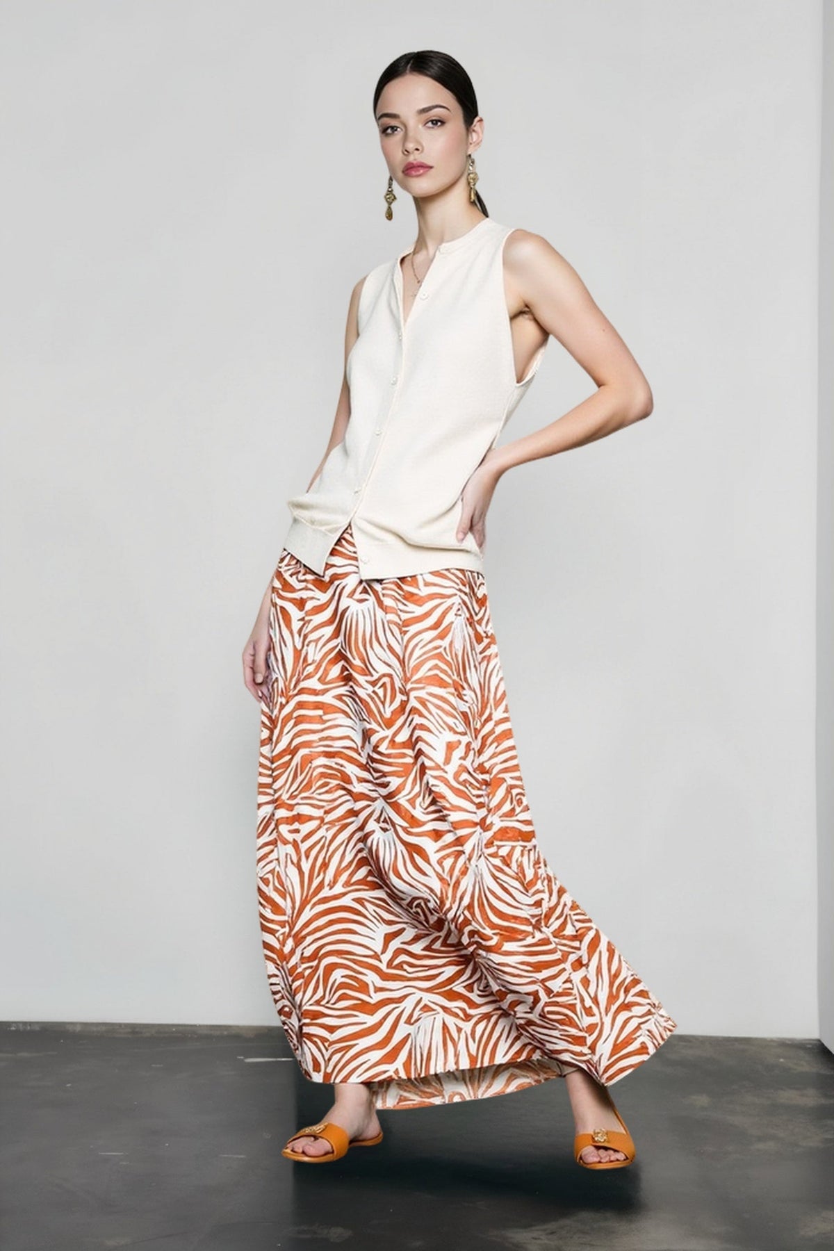 Zebra Print Umbrella Vacation Skirt