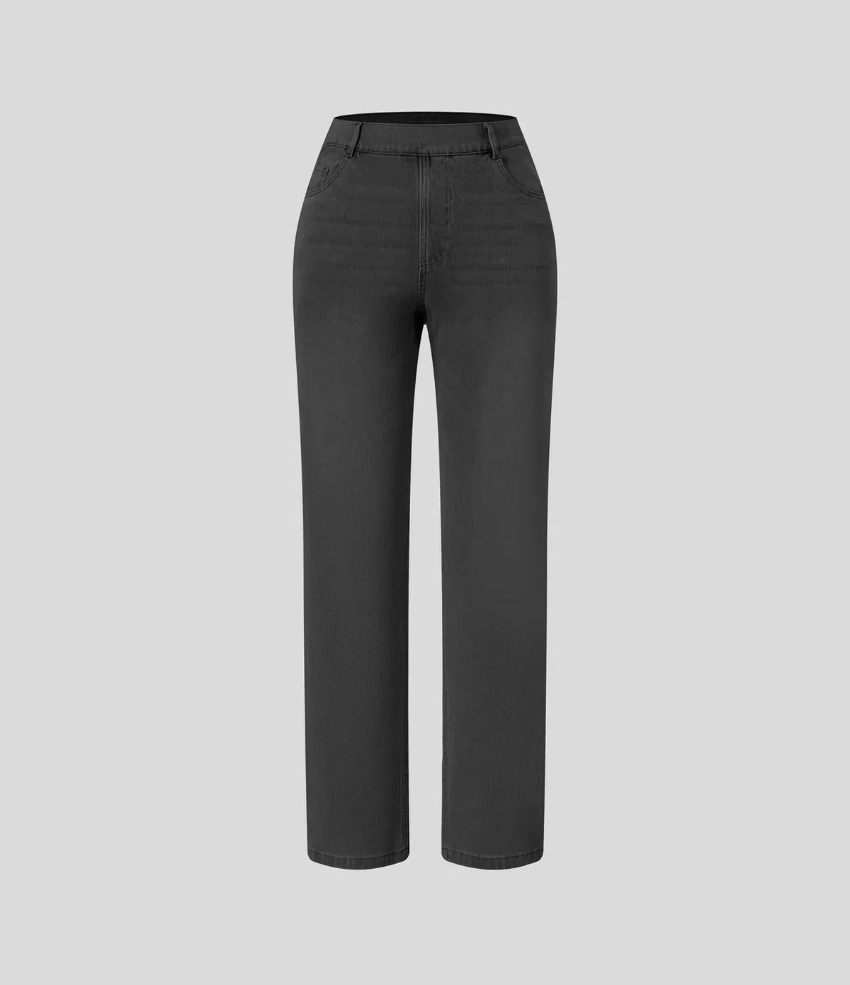 High Waist Straight Leg Pull On Jeans 20