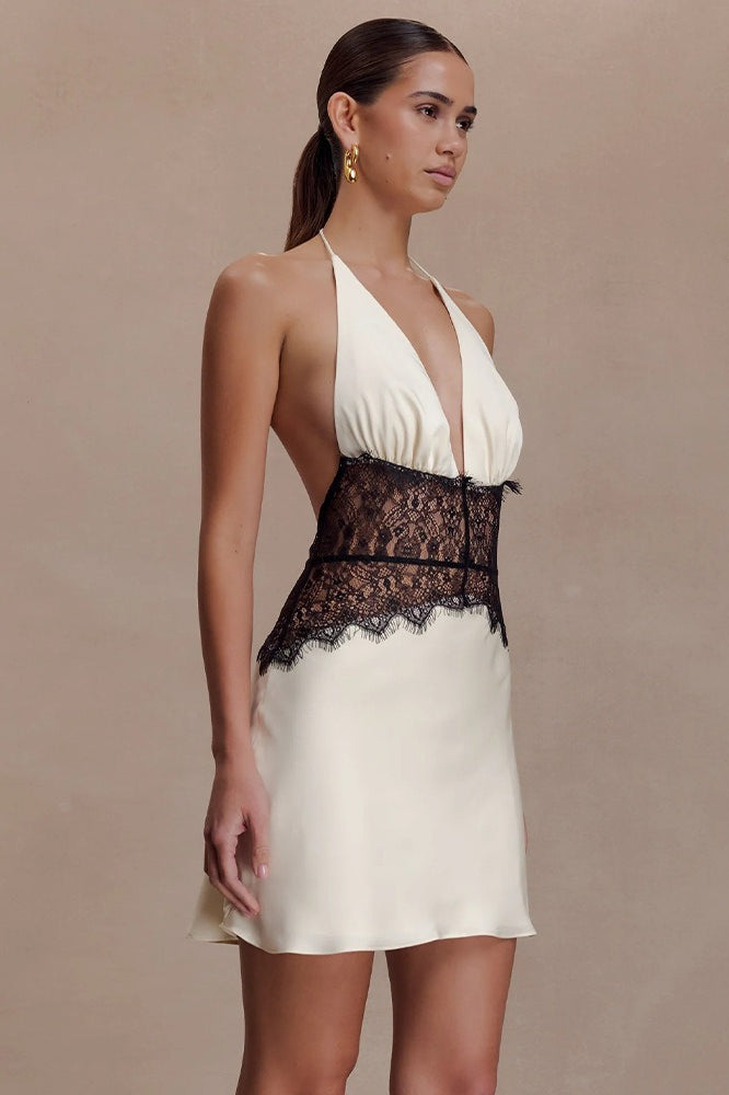 Halter-Neck Lace Dress