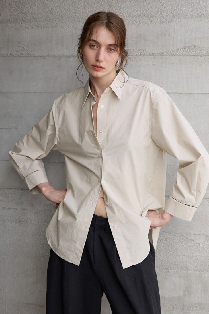 High Density Cotton Collared Blouse