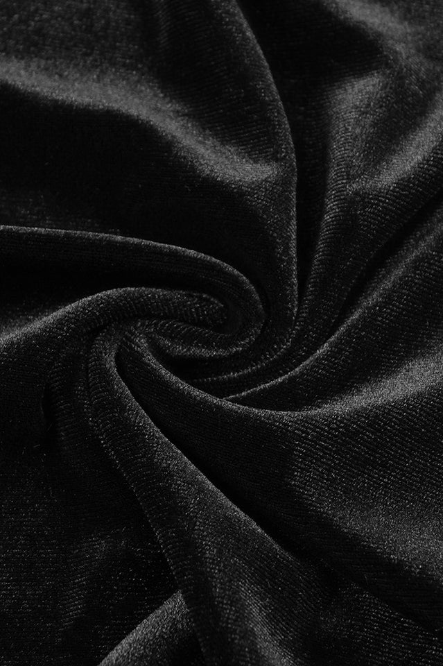 Strapless Embellished Maxi Velvet Dress - View 24