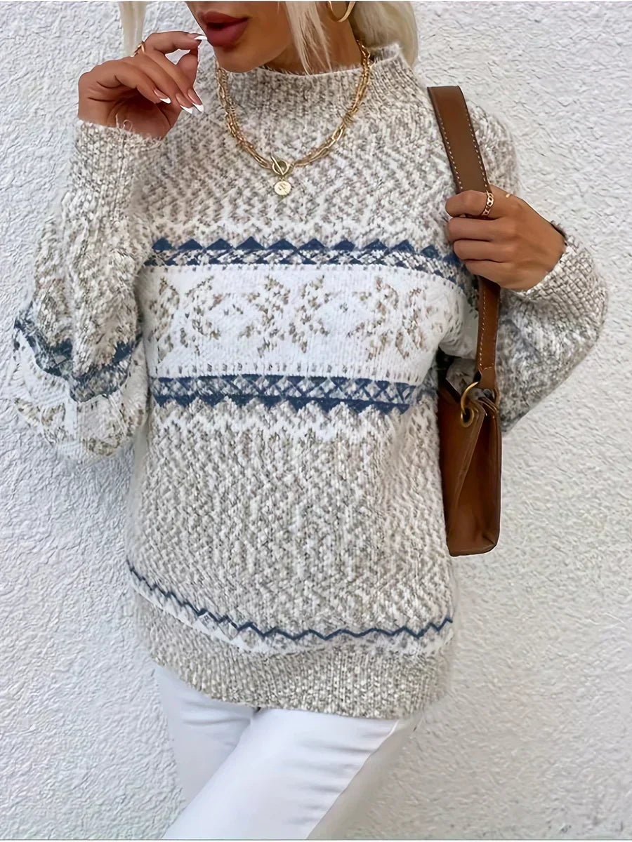 Crochet Lace Yoke V-Neck Long Sleeve Swiss Dot Blouse 2