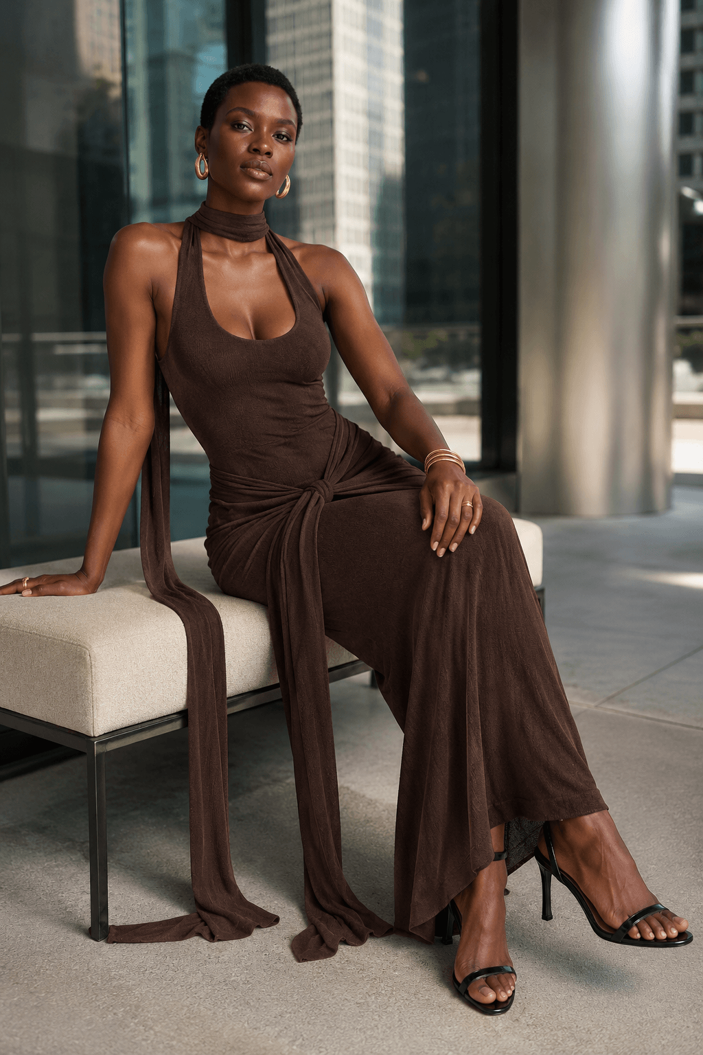 Backless Bodycon Maxi Dress