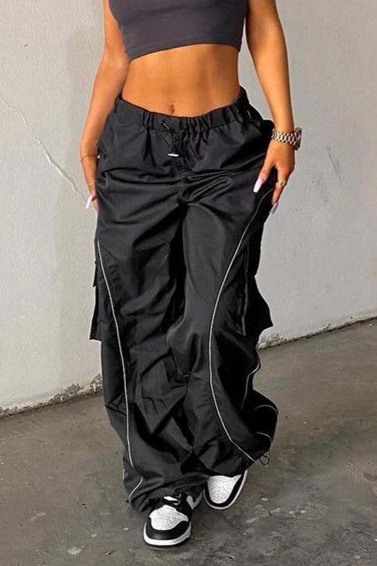 Vintage Street Straight Wide Leg Cargo Pants