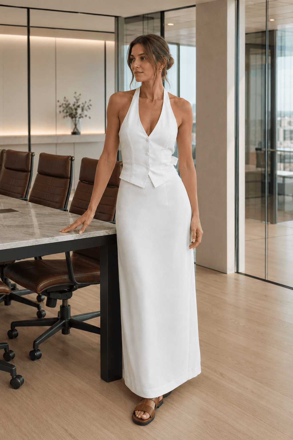 Halter-Neck Maxi Dress
