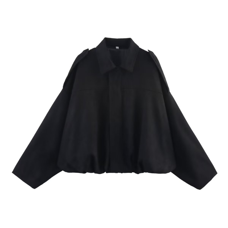 Suede Look Zip Front Oversized Bomber Jacket 3