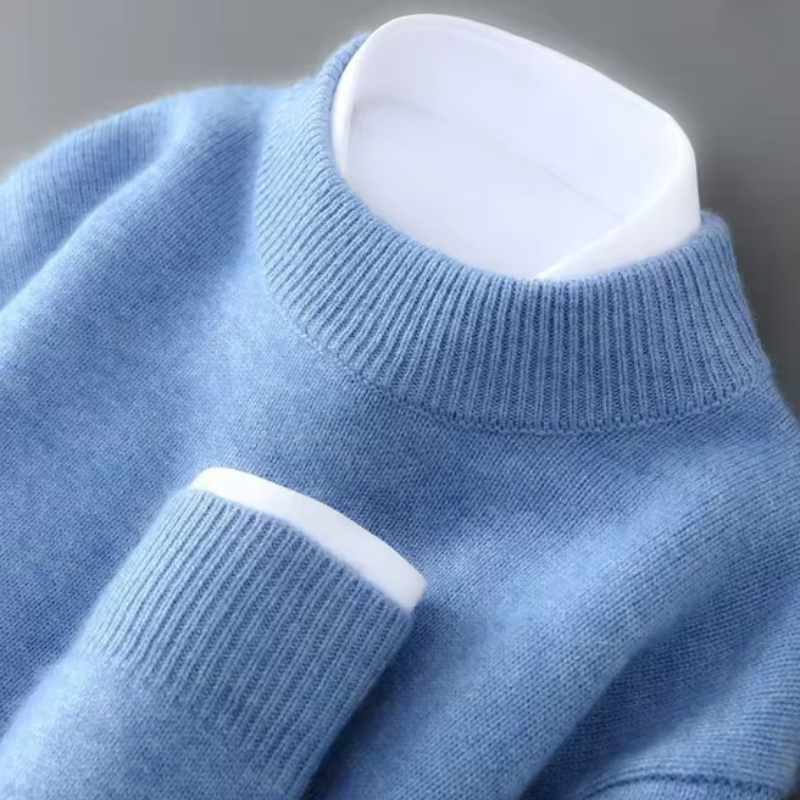 Mock Neck Long Sleeve Ribbed Knit Sweater 11