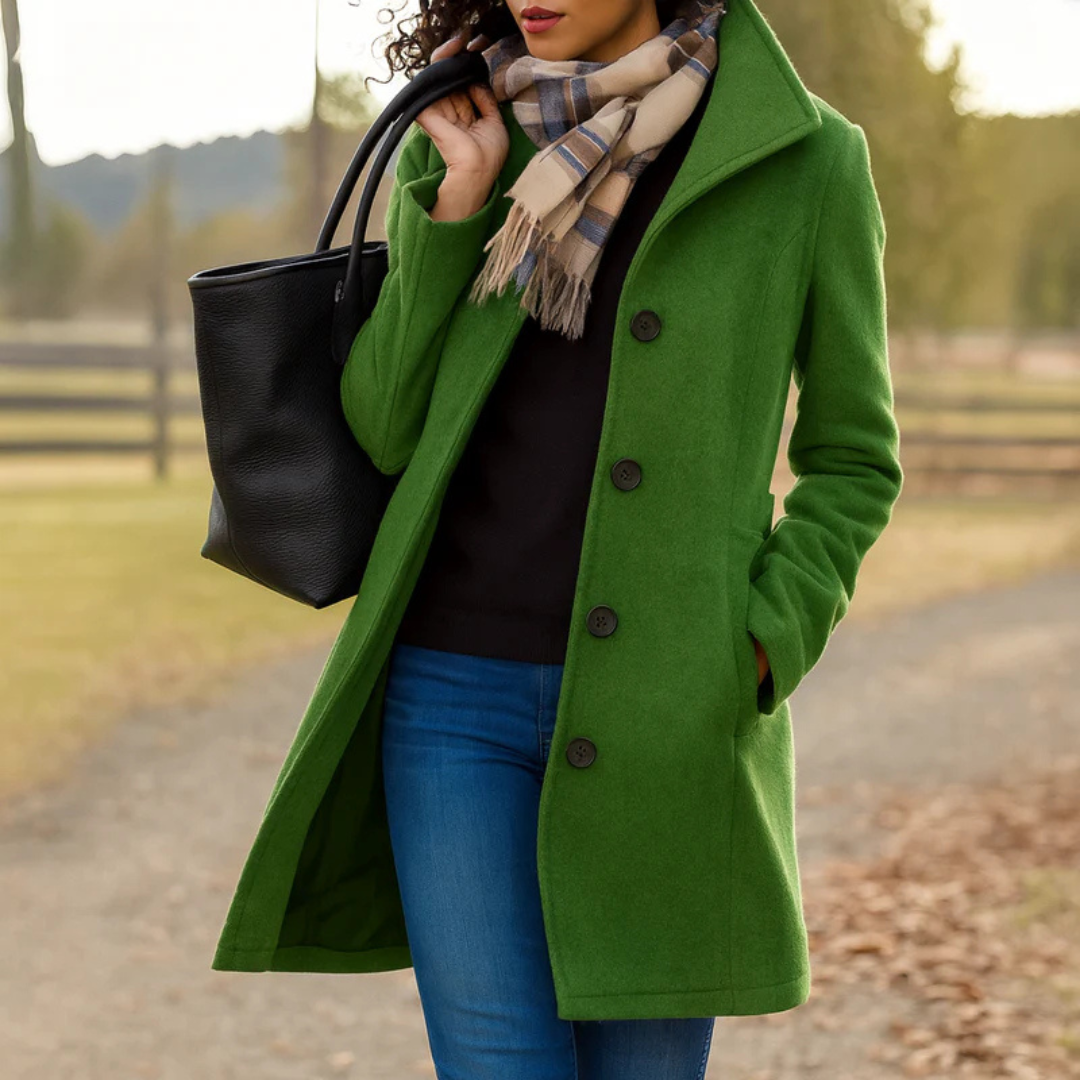 Lapel Collar Button Front Longline Coat 6
