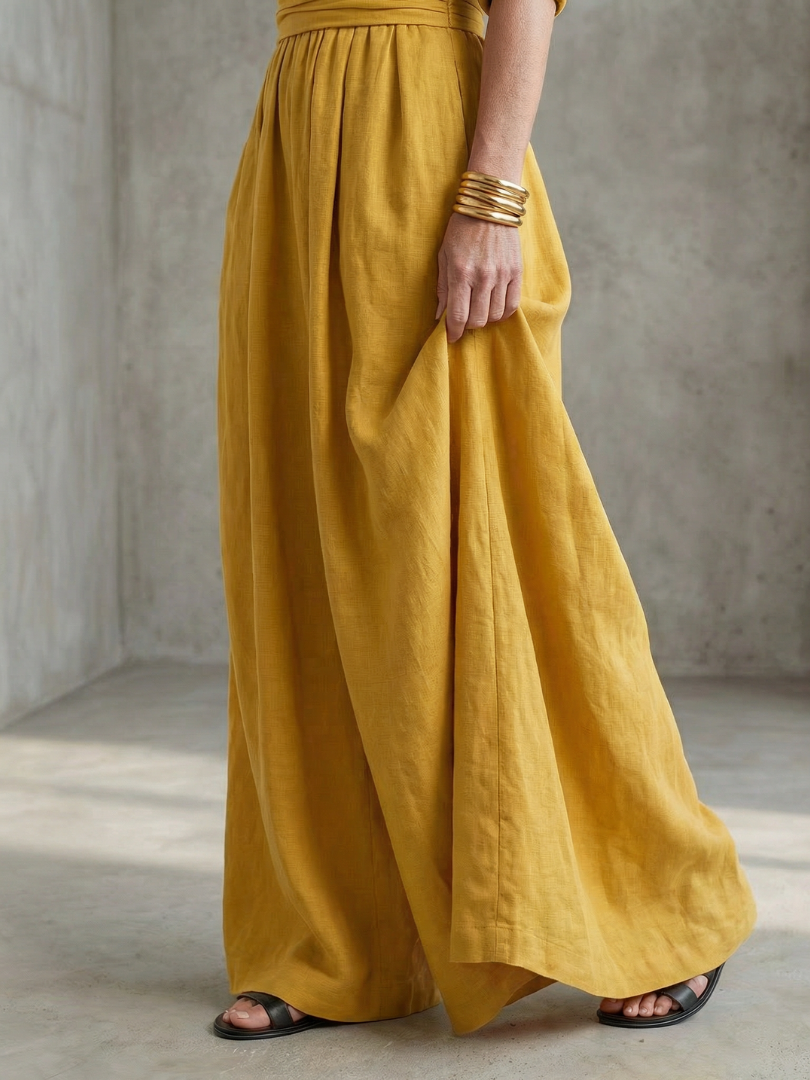 V-Neck Wrap Front Half Sleeve Wide Leg Jumpsuit 3