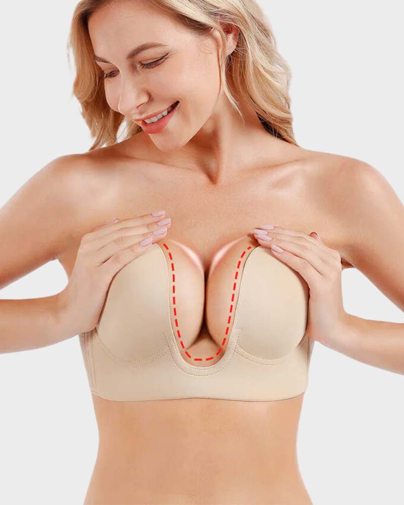 Backless Deep Plunge Adhesive Push Up Bra 6